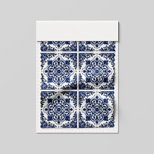 Mittelmeer-Fliesen, Portugal, Azulejo, Majolica Stoff