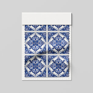 Mittelmeer-Fliesen, Portugal, Azulejo, Majolica Stoff