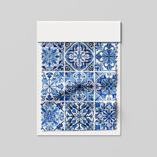 Mittelmeer-Fliesen, Portugal, Azulejo, Majolica Stoff