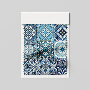 Mittelmeer-Fliesen, Portugal, Azulejo, Majolica Stoff