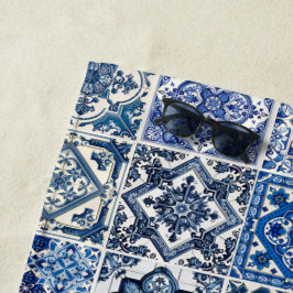 Mittelmeer-Fliesen, Portugal, Azulejo, Majolica Strandtuch