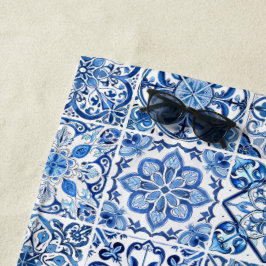 Mittelmeer-Fliesen, Portugal, Azulejo, Majolica Strandtuch