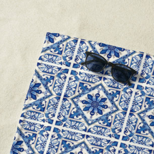 Mittelmeer-Fliesen, Portugal, Azulejo, Majolica Strandtuch