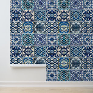 Mittelmeer-Fliesen, Portugal, Azulejo, Majolica Tapete
