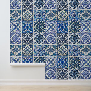 Mittelmeer-Fliesen, Portugal, Azulejo, Majolica Tapete