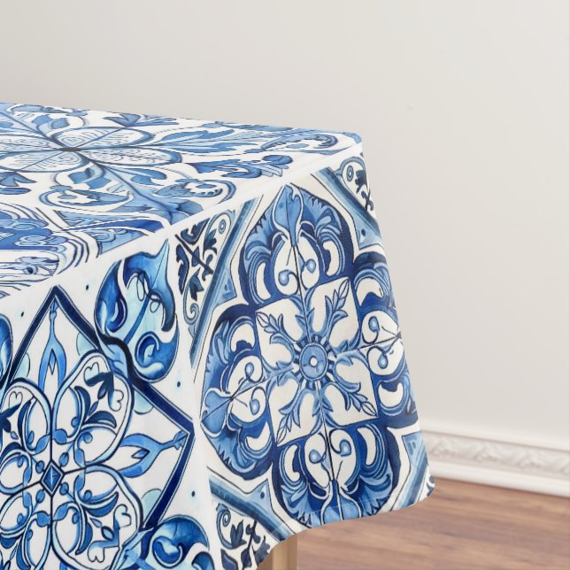 Mittelmeer-Fliesen, Portugal, Azulejo, Majolica Tischdecke (Beispiel)
