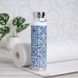Mittelmeer-Fliesen, Portugal, Azulejo, Majolica Trinkflasche