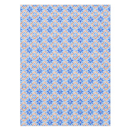 Mittelmeer-Fliesenmuster Blau Terrakotta Tischdecke