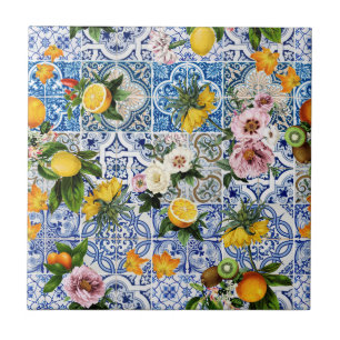 Mittelmeer Floral Fliese