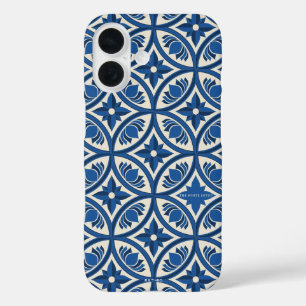 Mittelmeer Lotus Tile Muster - Der weiße Lotus iPhone 16 Hülle