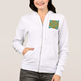 Mittelmeer-Marokkanisches Fliesenmuster Blau und G Hoodie