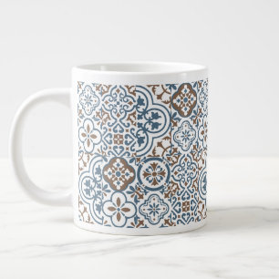 Mittelmeer-Marokkanisches Fliesenmuster Jumbo-Tasse