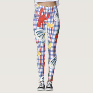 Mittelmeer-Meeresfrüchte-Markt-Muster (3) Leggings
