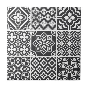 Mittelmeer-Monochrom-Azulejo-Majolika-Mosaik Fliese