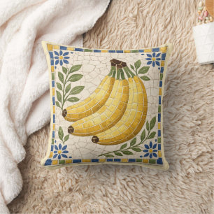 Mittelmeer-Mosaik-Bananen-Fruchtkunst-Wurfkissen Kissen