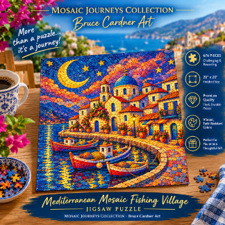 Mittelmeer-Mosaik-Fischereidorf