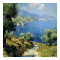 Mittelmeer-Olivenhain am Meer