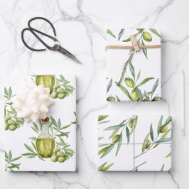 Mittelmeer-Olivenholzpapier Geschenkpapier Set