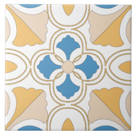 Mittelmeer Orange Blau Pink Geometrie Andalouse Fliese