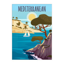 Mittelmeer-Poster, Urlaub Europa