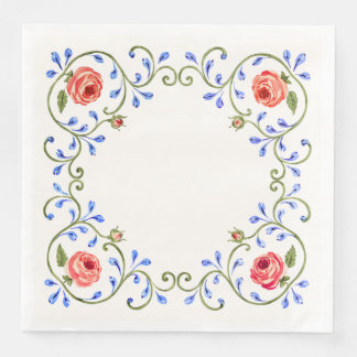 Mittelmeer-Rosendesign Serviette