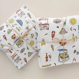 Mittelmeer-Sommerdoodle Seidenpapier