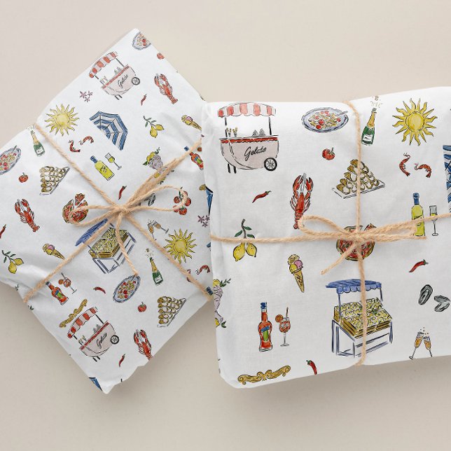 Mittelmeer-Sommerdoodle Seidenpapier (Von Creator hochgeladen)