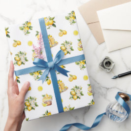 Mittelmeer Sommerlemon Muster Geschenkpapier