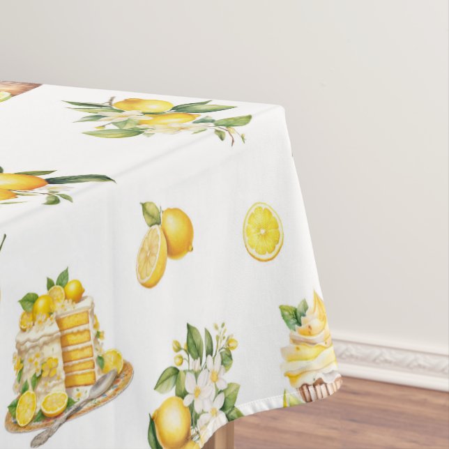 Mittelmeer Sommerlemon Muster Tischdecke (Beispiel)
