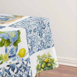 Mittelmeer Sommerlemon Muster Tischdecke
