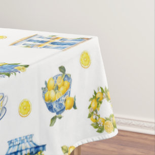 Mittelmeer Sommerlemon Muster Tischdecke
