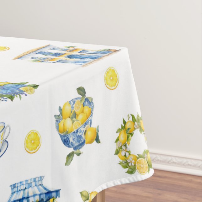 Mittelmeer Sommerlemon Muster Tischdecke (Beispiel)