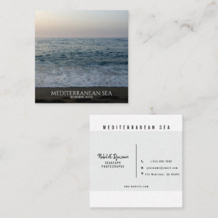 Mittelmeer Strand Moderne Fotografie Quadratische Visitenkarte