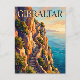 Mittelmeer-Stufen, Gibraltar, Oberer Felsen Postkarte