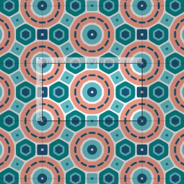 Mittelmeer Summer Vibes Geometric Muster Stoff