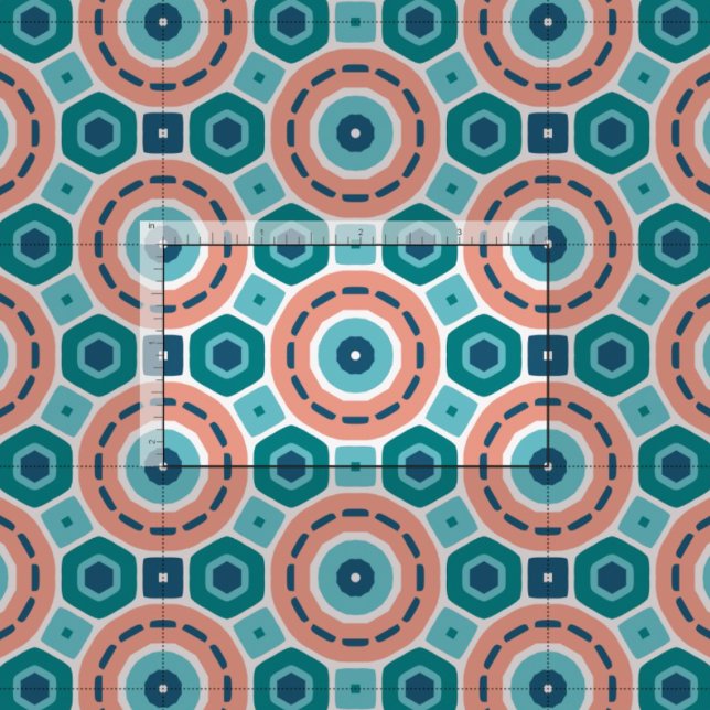 Mittelmeer Summer Vibes Geometric Muster Stoff (Von Creator hochgeladen)