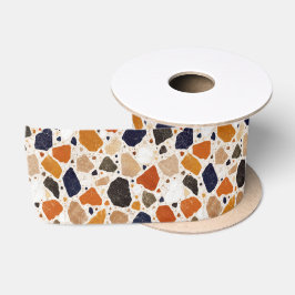 Mittelmeer-Terrazzo-Abstraktes Design Satinband