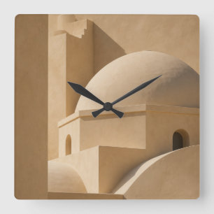 Mittelmeer-Wanduhr, Minimalistisch Neutral Quadratische Wanduhr