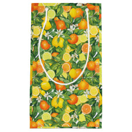 Mittelmeer-Wasserfarbe Zitrusfrüchte Lemons & Oran Kleine Geschenktüte