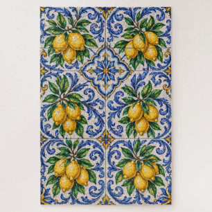 Mittelmeer-Zitronen-Azulejo-Fliese