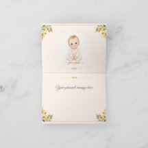 Mittelmeer-Zitronen-Baby-Shower-Dankeskarten | W