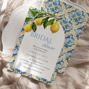 Mittelmeer-Zitronen-Brautparty Einladung