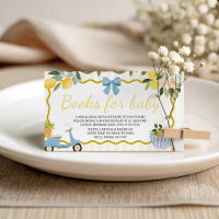 Mittelmeer-Zitronen-Bücher für Baby-Karte