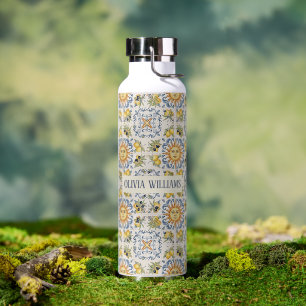 Mittelmeer-Zitronenfliese Italienisches Küsten-Des Trinkflasche