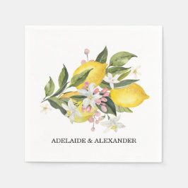 Mittelmeer Zitronenfrüchte-Hochzeit Serviette