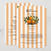 Mittelmeer-Zitrus-Orangen-Hochzeitsplan