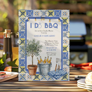 Mittelmeerfliesen I Do BBQ Paare Brautparty Einladung