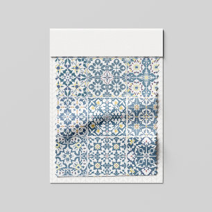 Mittelmeerfliesen, marokkanisch, Majolika, Azulejo Stoff