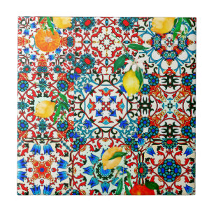 Mittelmeerfliesen,Mosaik,Zitrone,Sommerkunst Fliese