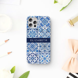 Mittelmeerfliesen, Portugiesisch, Azulejo, Ihr Nam iPhone 16 Hülle
